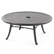 Cavasso metal outdoor coffee table. 42 Round Cast Aluminum Cocktail Table Today S Patio
