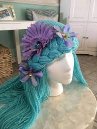 Crochet Fairy Hat Yarn Princess Wig Crochet Fairy Yarn Wig Yarn Wigs