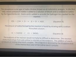The Effect Of Sodium Bicarbonate On The Titration Of Iodine With  Thiosulfate | Science