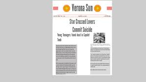 This newspaper report writing format, as the name suggests, is only for reference for the students of class 9 and class 10 studying under seba and nbse. Romeo And Juliet Newspaper Report Cameron S By Tristan Sacchetta