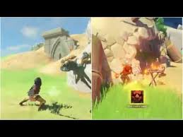 Enemy Camp Gameplay Comparison Of Zelda Breath Of The Wild Genshin Impact Youtube