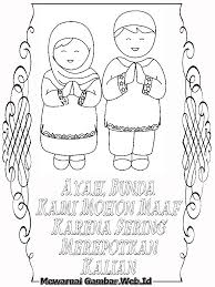 Dan juga mampu mengasah kemampuan motorik halus sejak dini sehingga dapat mengembangkan daya imajinasi anak. Gambar Mewarnai Meminta Maaf Dihari Raya Idul Fitri Mewarnai Gambar