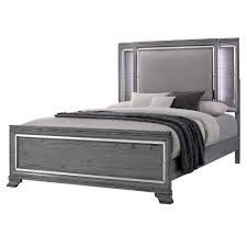 Check spelling or type a new query. Queen Mariah Upholstered Bed With Led Trim Light Gray Mibasics Target
