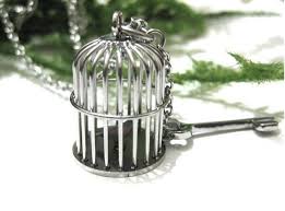 snless steel birdcage pendant