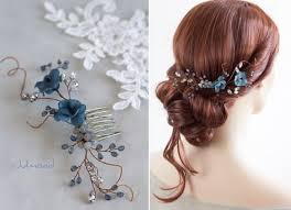 Hochzeit haarschmuck für die braut günstig kaufen bei braut haarschmuck.com online shop. Braut Haarkamm In Blau Mit Perlen Blauer Haarschmuck Zur Hochzeit Mit Bildern Haarschmuck Vintage Braut Haarschmuck Braut