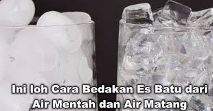 Ini Loh Cara Bedakan Es Batu Dari Air Mentah Dan Air Matang Es Batu Batu Minuman