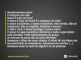 Simplesmente Amor O Tempero Da Vida Emerson Moraes Da Silva