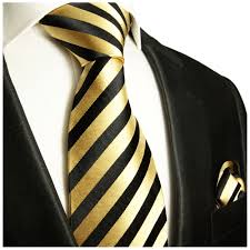 A comprehensive step by step guide on the different ways to tie a tie. Gold Tie Black Stripes 880 Order Now Paul Malone Shop