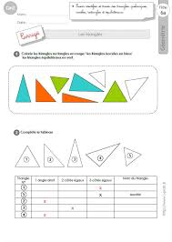 La bleue la rouge la verte la jaune. Cm1 Exercices Les Triangles Isoceles Equilateral Rectangle