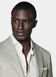 Light Green Tailored Fit Havana Blazer in Wool Silk Linen Cashmere