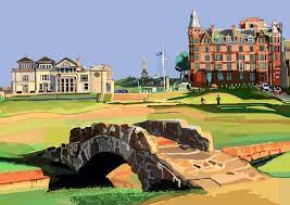 St Andrews Golf Course 18th Hole The Old Course At The Home Etsy St Andrews Golf St Andrews London Art Print