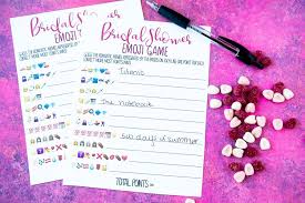 Answer key emoji bridal shower game free printable. Free Printable Bridal Shower Name The Emoji Game