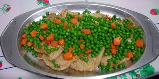 Carote e piselli in padella. Scaloppine Di Maiale Con Piselli E Carote Imprastando