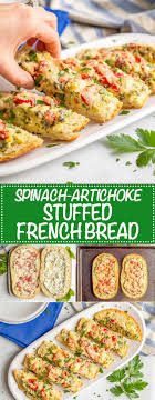 Spinach Artichoke Stuffed French Bread Family Food On The Table