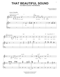 This tool lets you view different ukulele chords by selecting key, type, and position. Eddie Perfect That Beautiful Sound From Beetlejuice The Musical Sheet Music Pdf Notes Chords Broadway Score Piano Vocal Download Printable Sku 428620