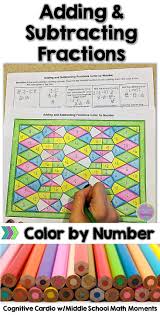 Adding And Subtracting Fractions Color By Number Distance Learning Adding And Subtracting Fractions Fraction Activities Fractions