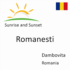Vezi toate comunicatele de presa si evenimentele anuntate despre romanesti sau distribuie propriul tau comunicat! Sunrise And Sunset Times In Romanesti Dambovita Romania