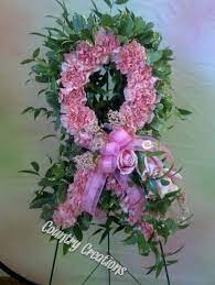 Breast cancer can affect anyone, including men. Pink Ribbon Tribute Flower Wreath Sympathy Flowers Casket Sprays