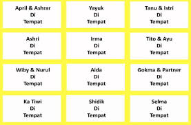 Sebelum download format label undangan 121 anda harus membuat tabel daftar nama dan alamatnya menggunakan ms.excel seperti pada contoh berikut: Gratis Download Aplikasi Label Undangan Excel Otomatis