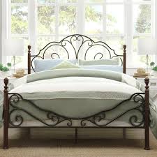 Amazon Com Metro Shop Tribecca Home Leann Graceful Scroll Bronze Iron Queen Sized Bed Iron Bed Frame Iron Bed Wrought Iron Beds