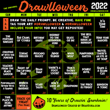 Drawlloween [ART CHALLENGE] – Get ready for Halloween! – BrushWarriors