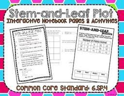 Stem And Leaf Plot Interactive Notebook Interactive Notebooks Teaching Math 5th Grade Math