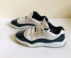 Youth Size 2 5 Air Jordan 11 Low Xi White Emerald Rise Ps Shoes Air Jordan 11 Low Jordan 11 Low Air Jordan Shoes