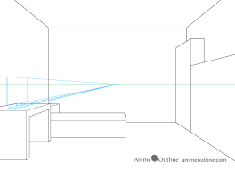 One Point Perspective Drawing Computer Monitor Perspective Room One Point Perspective Point Perspective