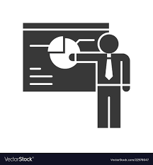 Businessman Present Pie Chart On Board Business