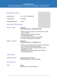 Kostenlose vorlage für die bewerbung. Lebenslauf Erzieher Erzieherin Lebenslauf Englischer Lebenslauf Vorlage Lebenslauf Muster Word