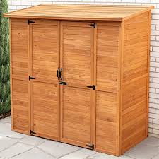 Amazon Com Leisure Season Elss2003 Extra Large Outdoor Storage Shed Brown Wooden Gardening Lockers C Tool Sheds Wood Storage Sheds Outdoor Storage Sheds