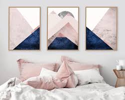 Printable Art Downloadable Prints Set Of 3 Mountains Blush Pink Grey Scandinavian Modern Contemporary Poster Wall Decor Triptych Trending Living Room Art Room Colors Home Decor