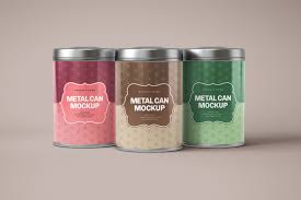 Download Glossy Round Tin Can Box Mockup Set In Packaging Mockups On Yellow Images Creative Store PSD Mockup Templates