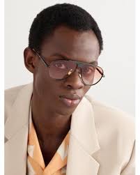 Jacques Marie Mage Herren Kyosho Daido Pilotensonnenbrille aus Beta-Titan  in natur