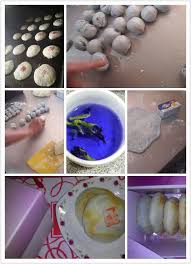 蝶豆花太陽餅做法 油皮材料 安佳奶油180克細砂糖40克蝶豆花茶 水 180克中筋麵粉400克低筋麵粉200克 油酥材料 低筋麵粉300克安佳奶油