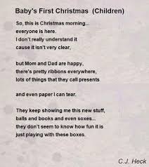 Baby S First Christmas Children Poem By C J Heck Poem Hunter Christmas Poems Babies First Christmas Baby Poems
