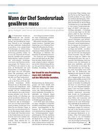 Bezahlter sonderurlaub steht einem in anbetracht dessen, wann wird sonderurlaub gewährt?. Arbeitsrecht Wann Der Chef Sonderurlaub Gewahren Muss