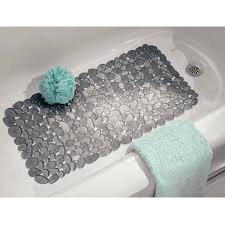 Made from 100 percent cotton.the crisp white color will match just about any decor, and the towels have a soft texture and absorbent quality. Interdesign Pebblz Bath Mat 26 5 X 13 25 Grey Pvc Mat Walmart Com Walmart Com