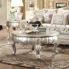 Silver calzada 3 piece coffee table set. Buy Homey Design Hd 1560 Coffee Table Set 3 Pcs In Silver Glass Top Online
