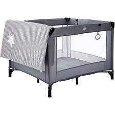 Drei der stäbe lassen sich. Set Laufstall Spielstall Grau Mit Matratze 100 Baumwolle 100 X 100 Cm Inklusive Transporttasche Baby Kind Amazon De Baby
