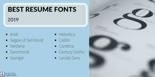 best font for resume 2019