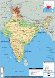 It is bordered by the arabian sea, laccadive sea, and the bay of bengal to the south; India Map Physical Worldometer