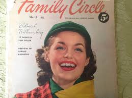 Family Circle Magazine March 1952 Colonial Williamsburg Back Issue Great  Period Fashion Advertisements MCM USA