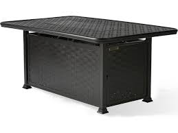 Featuring a rectangular shape, our fire pit allows easy seating arrangement for you and your guests, providing light and warmth all around during those chilly evenings. Mallin Cambria Firepit Tables 9000 Series 58 Wide Cast Aluminum Rectangular Fire Pit Table Malmf2629260f