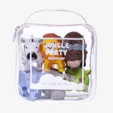 Squeeze and shake out excess water; Jungle Party Squirtie Baby Bath Toys Elegant Baby