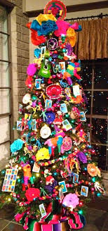 Fiesta Tree Luchadores Loteria Vivamexico Mexican Christmas Decorations Christmas Tree Themes Christmas Fiesta
