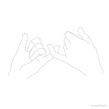 Including transparent png clip art, cartoon, icon, logo, silhouette, watercolors, outlines, etc. Pinky Promise Sticker By Savagedesigns Redbubble Promise Tattoo Outline Art Line Art Drawings