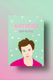 This card is for you. Harry Styles Inspired Birthday Card One Direction Harry Styles Birthday In 2021 Harry Styles Birthday Birthday Cards One Direction Birthday