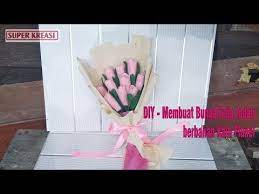 Diy Cara Membuat Bunga Tulip Dari Kain Flanel Youtube Cactos