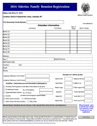 Members that we may have missed. Best Sample Templates Family Reunion Registration Form Template
